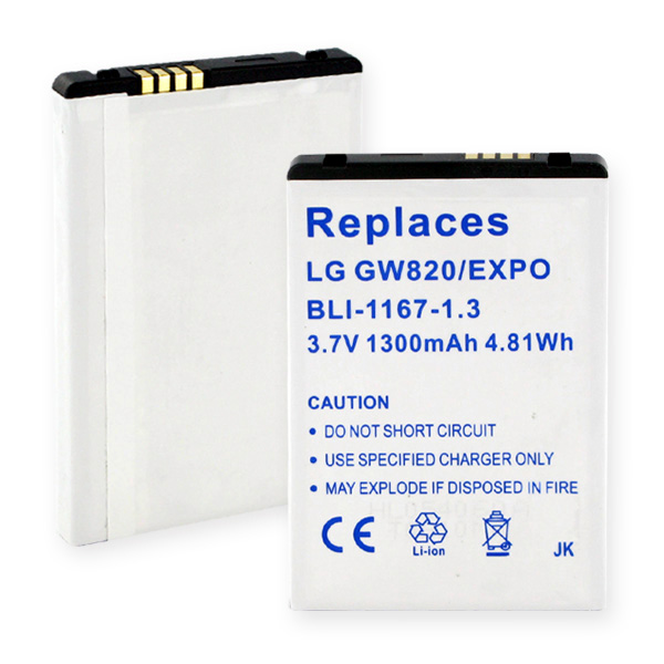 LG GW820 And EXPO LI-ION 800mAh Cellular Battery