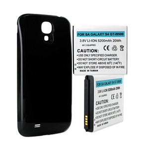 SAMSUNG GALAXY S4 5.2Ah EXTENDED NFC BATTERY WITH BLACK COVER + FREE SHIPPING