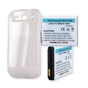 SAMSUNG GALAXY S III 4200mAh EXTENDED BATTERY WITH NFC AND COVER + FREE SHIPPING