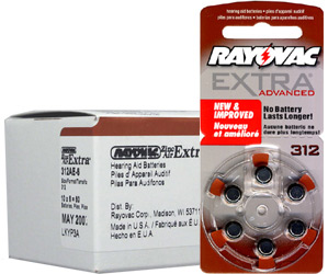 Rayovac 312AE Hearing Aid Batteries 10 Wheels 6 Per Wheel + FREE SHIPPING