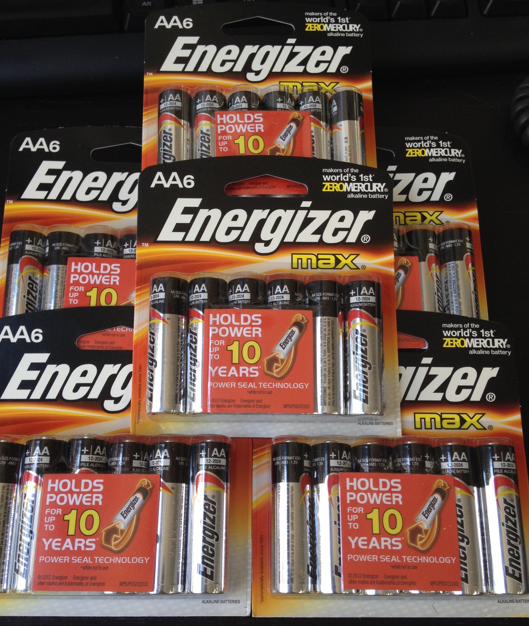 36 - Energizer MAX AA E91 1.5V Alkaline Batteries - 6 Retail Cards Of 6 + Free Shipping