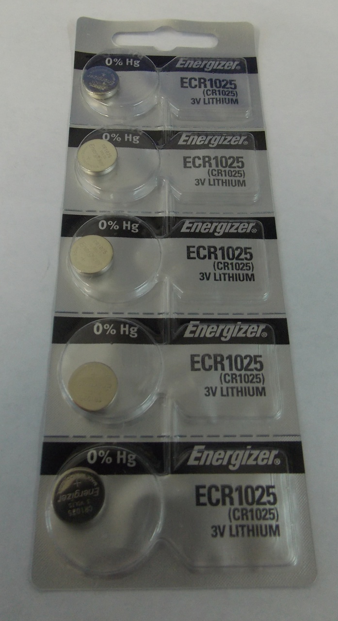 Energizer CR1025 3V Lithium Coin Battery 5 Pack + FREE SHIPPING!