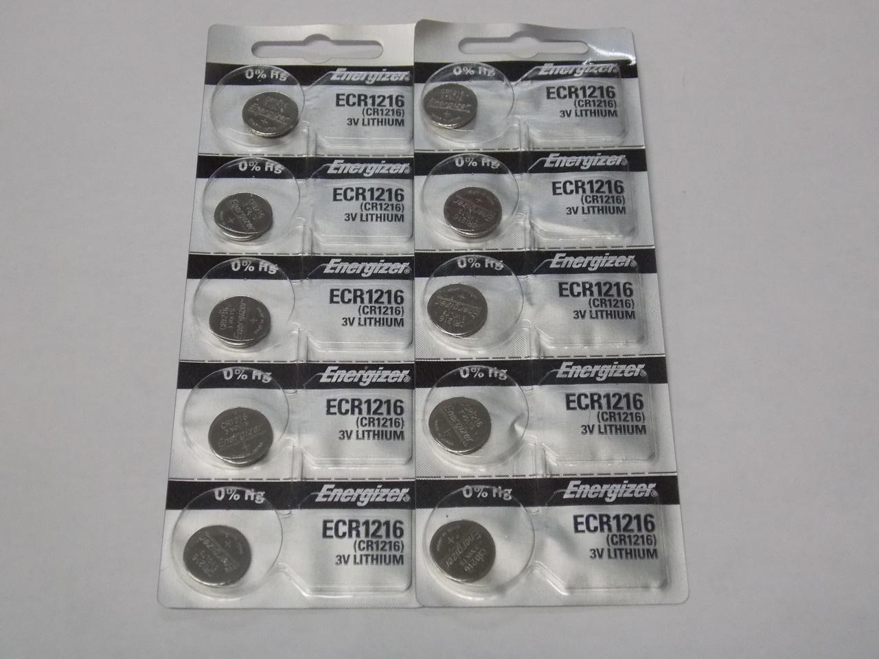 Energizer CR1216 3V Lithium Coin Battery - 10 Pack + FREE SHIPPING!