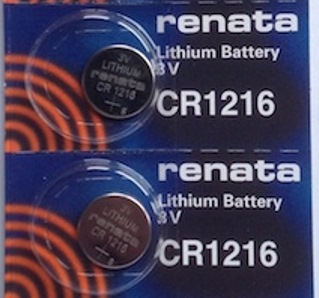 Renata CR1216 3V Lithium Coin Battery - 2 Pack + FREE SHIPPING!