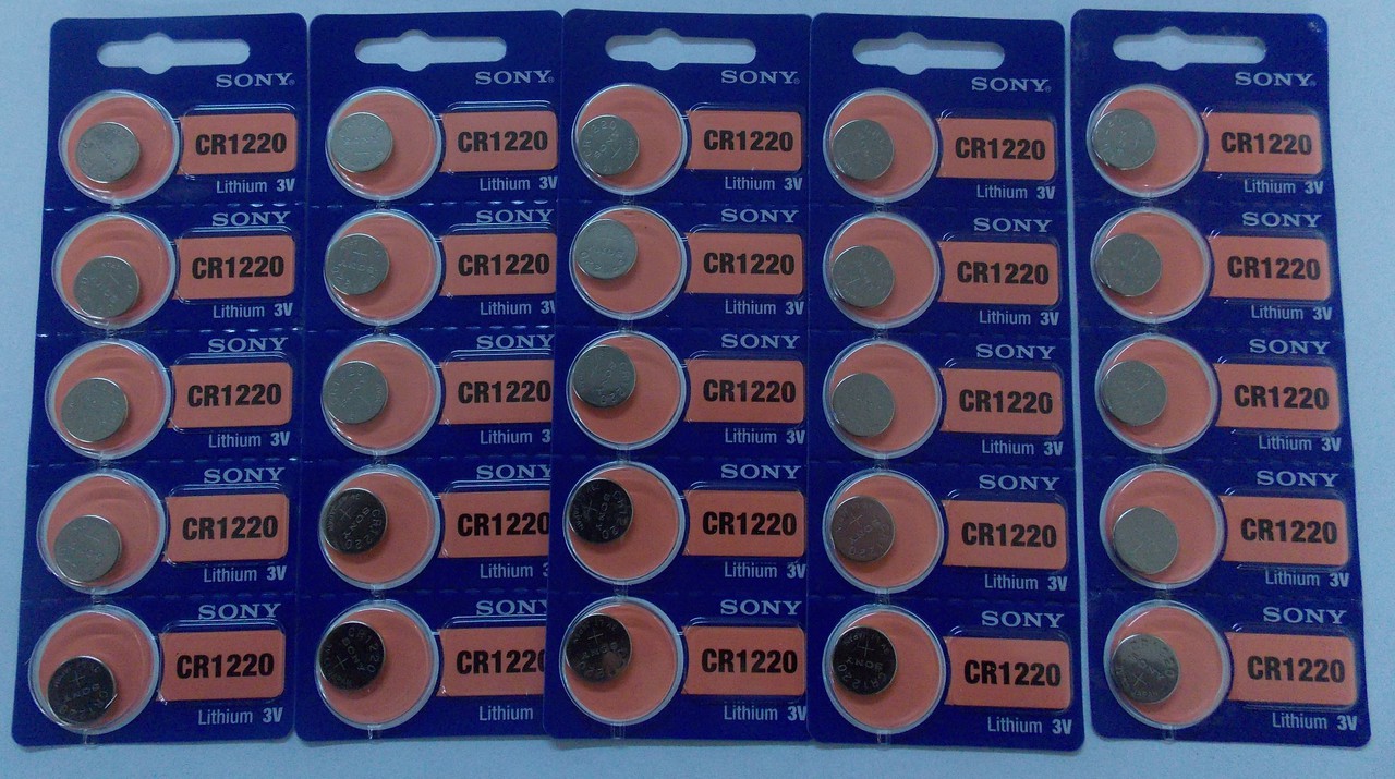Sony CR1220 3V Lithium Coin Battery - 25 Pack + FREE SHIPPING!