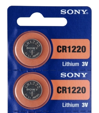 Sony CR1220 3V Lithium Coin Battery - 2 Pack + FREE SHIPPING!