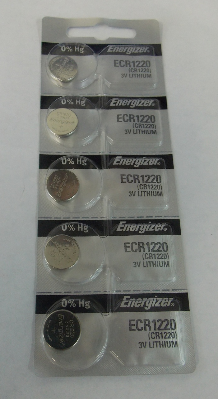Energizer CR1220 3V Lithium Coin Battery - 50 Pack + FREE SHIPPING!