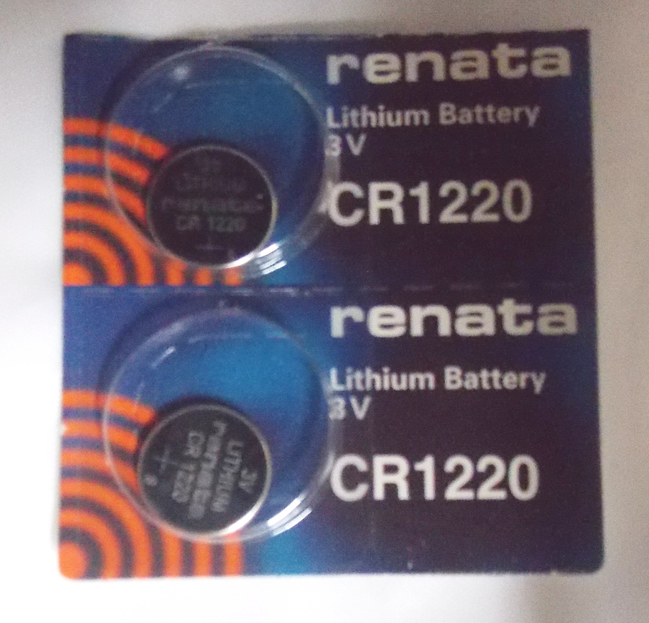 Renata CR1220 3V Lithium Coin Battery - 2 Pack + FREE SHIPPING!