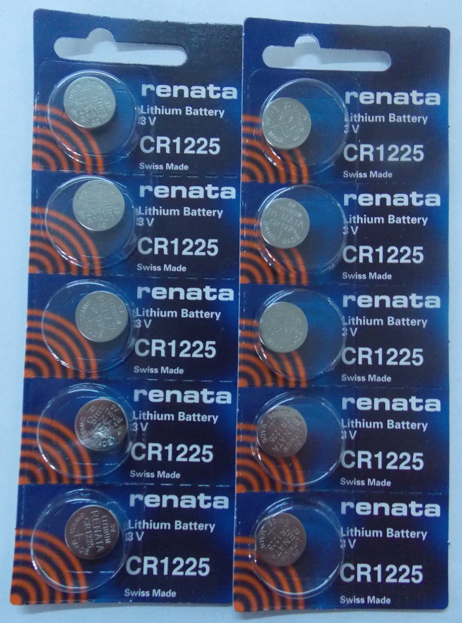 Renata CR1225 3V Lithium Coin Battery - 10 Pack + FREE SHIPPING!