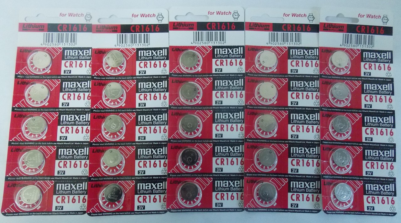 Maxell CR1616 3 Volt Lithium Coin Battery - 25 Pack + FREE SHIPPING
