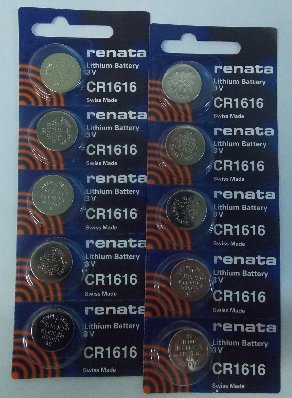 Renata CR1616 3V Lithium Coin Battery 10 Pack + FREE SHIPPING