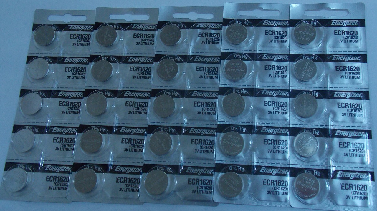 Energizer CR1620 3V Lithium Coin Battery - 25 Pack + FREE SHIPPING!