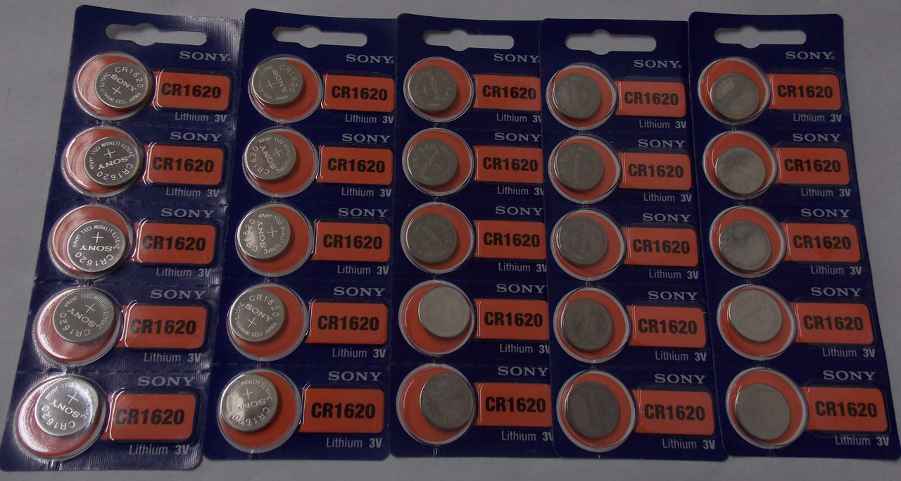 Sony CR1620 3V Lithium Coin Battery - 25 Pack + FREE SHIPPING!
