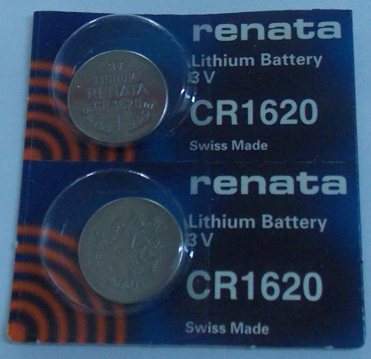 Renata CR1620 3V Lithium Coin Battery - 2 Pack + FREE SHIPPING!