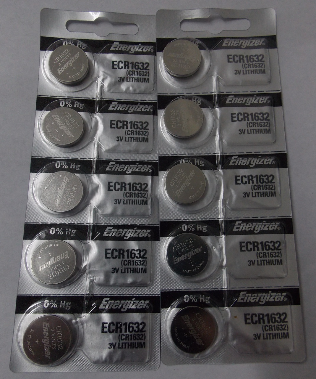 Energizer CR1632 3V Lithium Coin Battery - 10 Pack +  FREE SHIPPING!