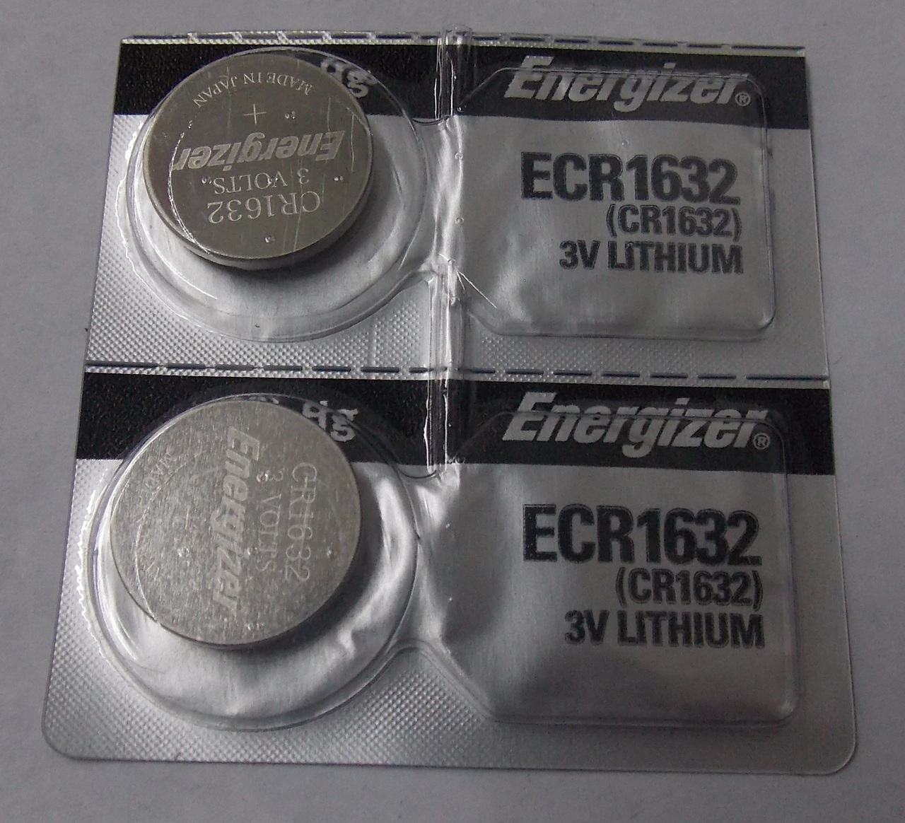 Energizer CR1632 3V Lithium Coin Battery - 2 Pack +  FREE SHIPPING!
