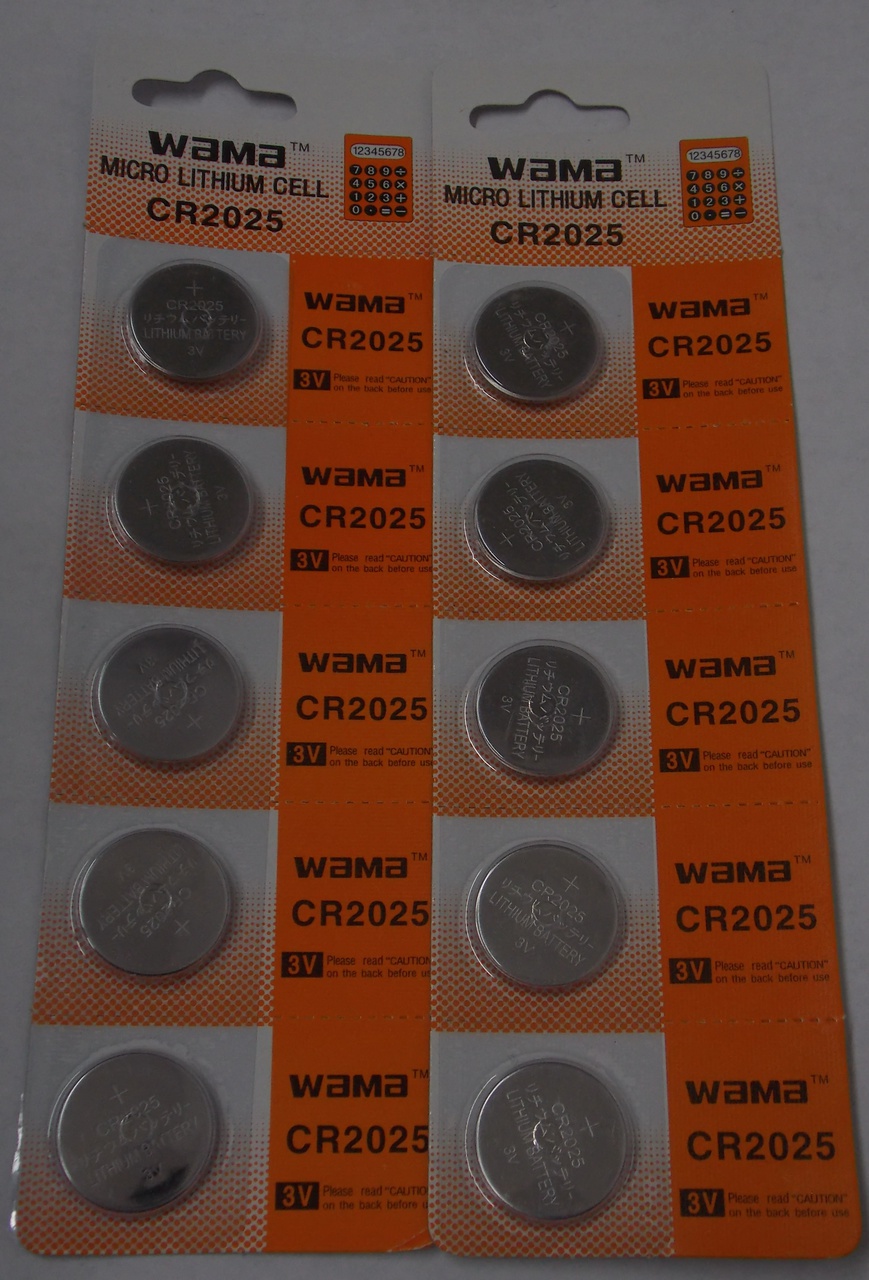 BBW CR2025 3V Lithium Coin Battery 10 Pack + FREE SHIPPING!