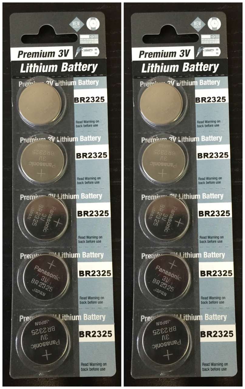 Panasonic BR2325 3V Lithium Coin Battery - 10 Pack + FREE SHIPPING!