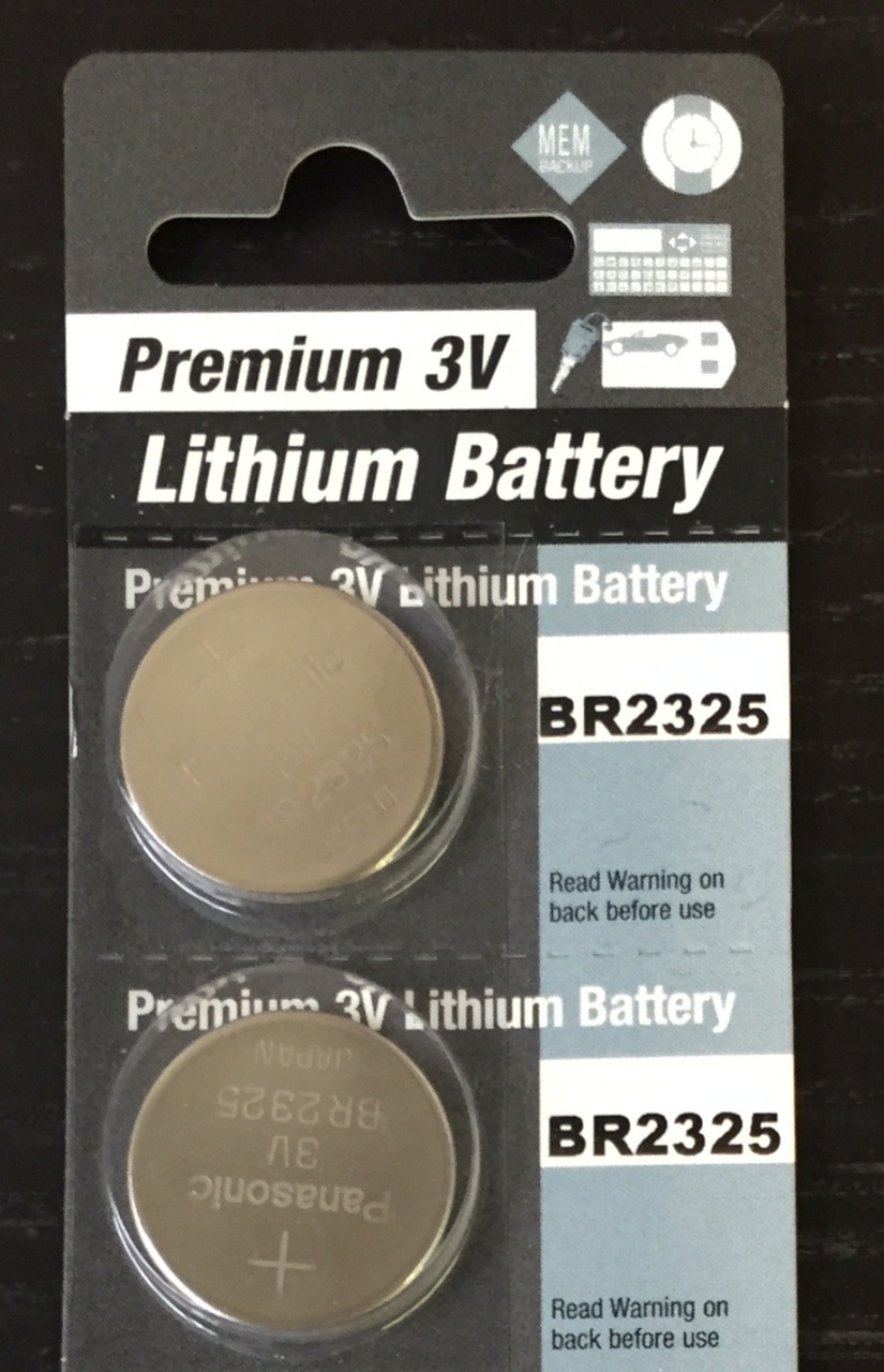 Panasonic BR2325 3V Lithium Coin Battery - 2 Pack + FREE SHIPPING!