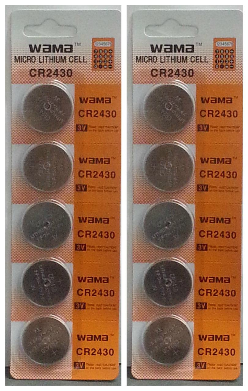 BBW CR2430 3V Lithium Coin Battery - 10 Pack + FREE SHIPPING!