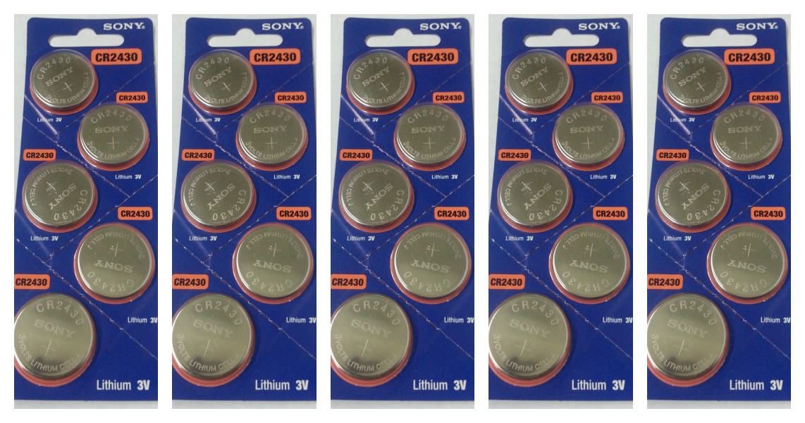 Sony CR2430 3V Lithium Coin Battery - 25 Pack - FREE SHIPPING