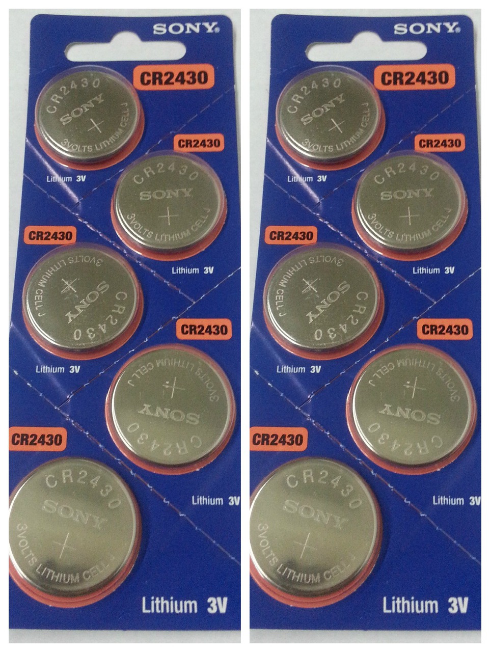 Sony CR2430 3V Lithium Coin Battery - 10 Pack + FREE SHIPPING