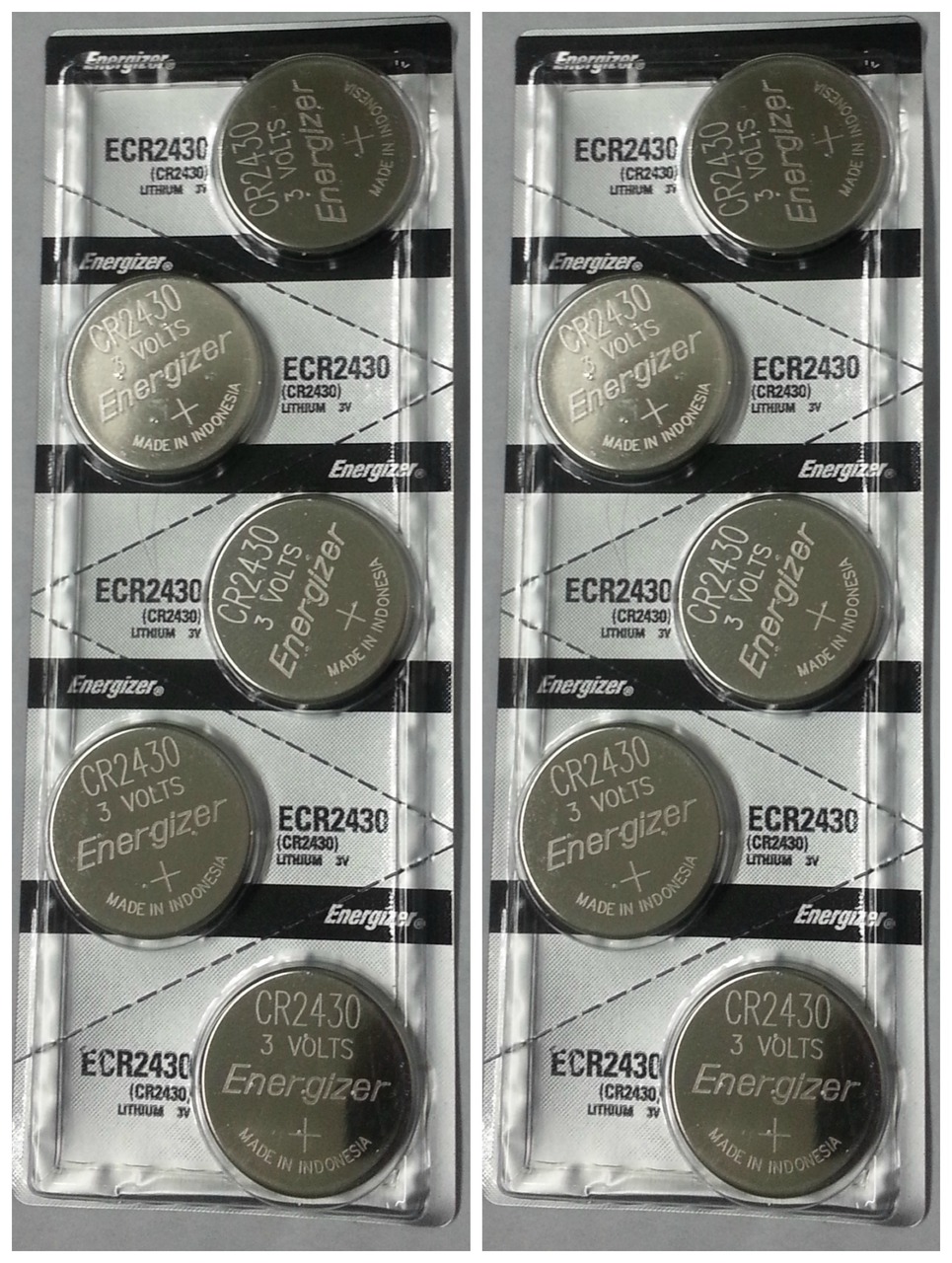 Energizer CR2430 3V Lithium Coin Battery 10 Pack + FREE SHIPPING