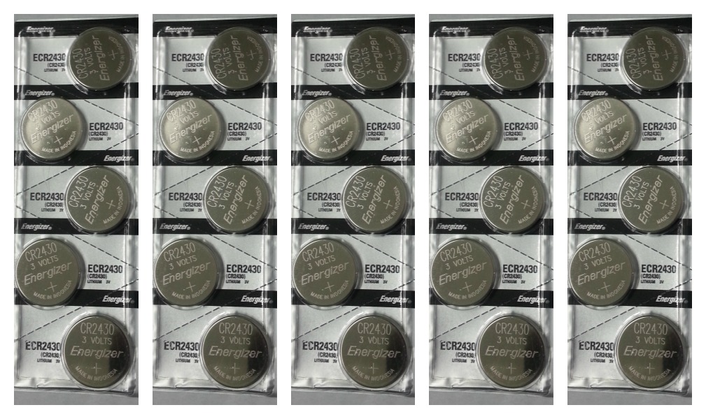 Energizer CR2430 3V Lithium Coin Battery 25 Pack + FREE SHIPPING