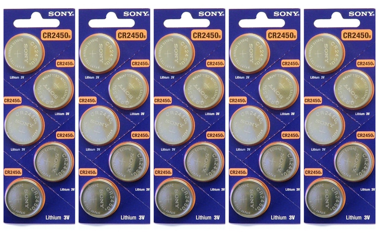 Sony CR2450 3V Lithium Coin Battery - 25 Pack - FREE SHIPPING