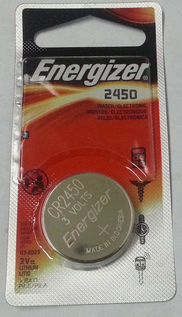 Energizer CR2450 3V Lithium Coin Battery 96 Pack + FREE SHIPPING