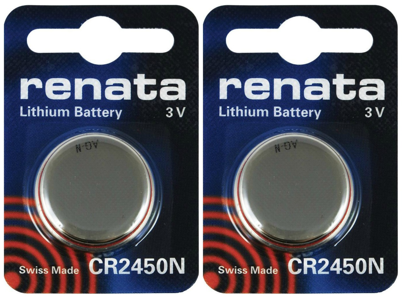 Renata CR2450N 3V Lithium Coin Battery 2 Pack + FREE SHIPPING!