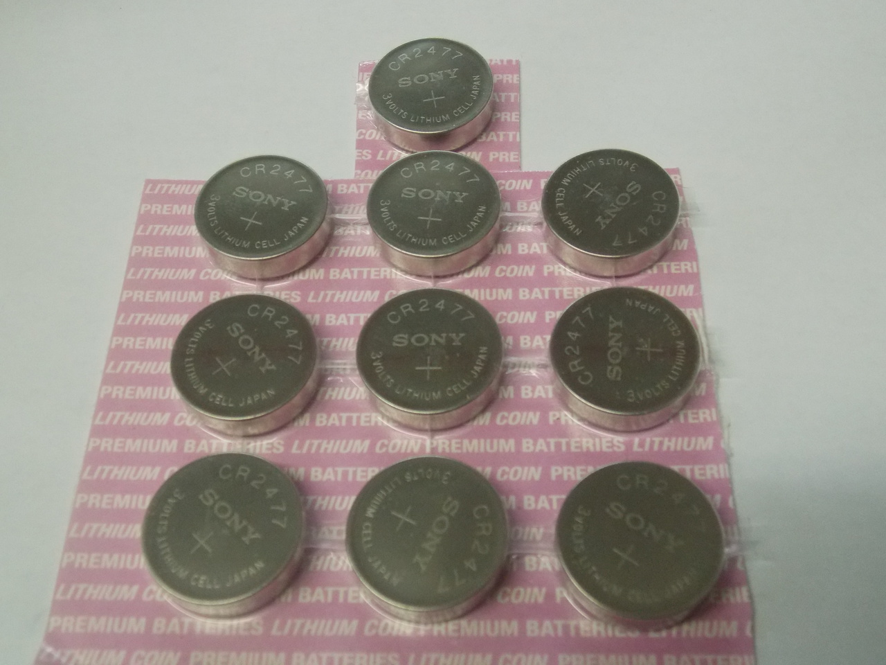 Sony CR2477 3V Lithium Coin Battery - 10 Pack + FREE SHIPPING!