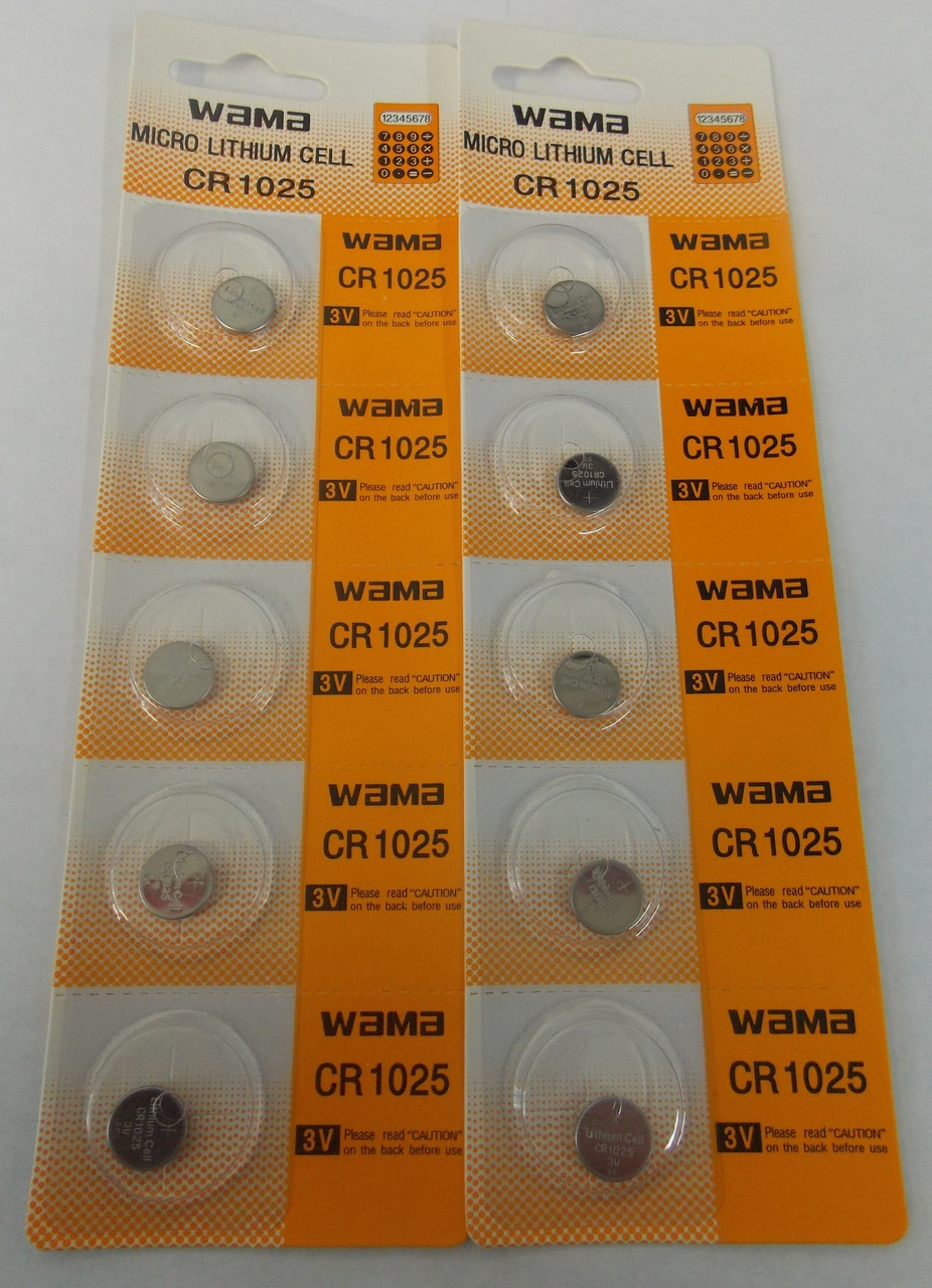 BBW CR1025 3V Lithium Coin Battery 10 Pack -  FREE SHIPPING!