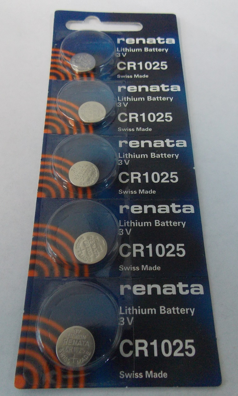Renata CR1025 3V Lithium Coin Battery 5 Pack + FREE SHIPPING!