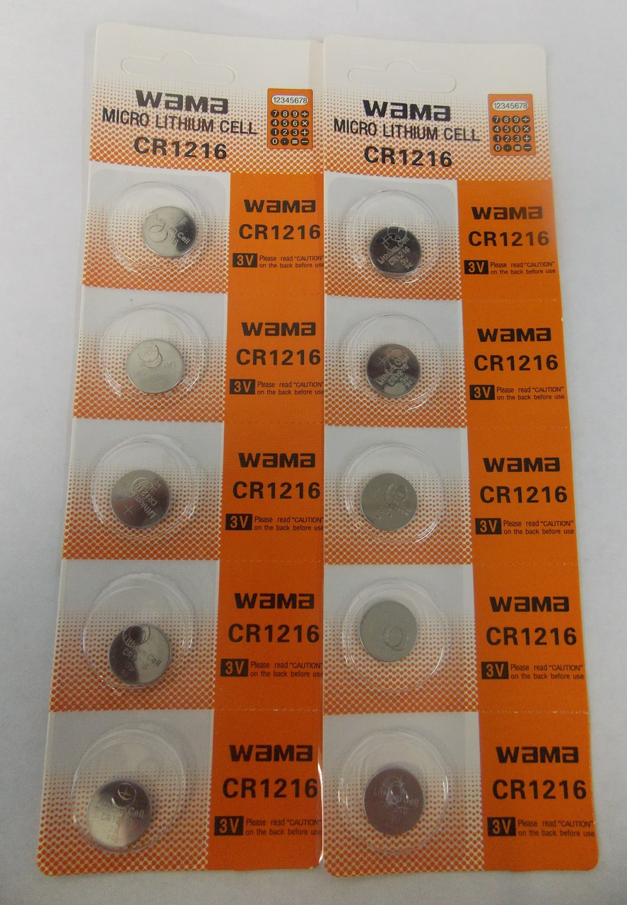 BBW CR1216 3V Lithium Coin Battery 10 Pack -  FREE SHIPPING!