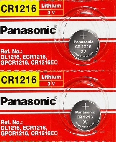 Panasonic CR1216 3V Lithium Coin Battery - 2 Pack + FREE SHIPPING!