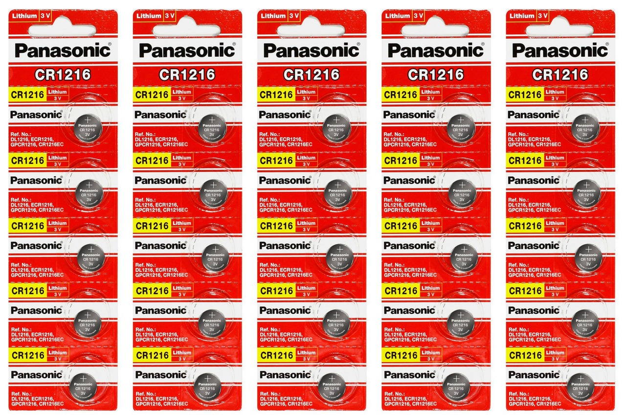 Panasonic CR1216 3V Lithium Coin Battery - 25 Pack + FREE SHIPPING!