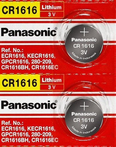 Panasonic CR1616 3V Lithium Coin Battery - 2 Pack + FREE SHIPPING!