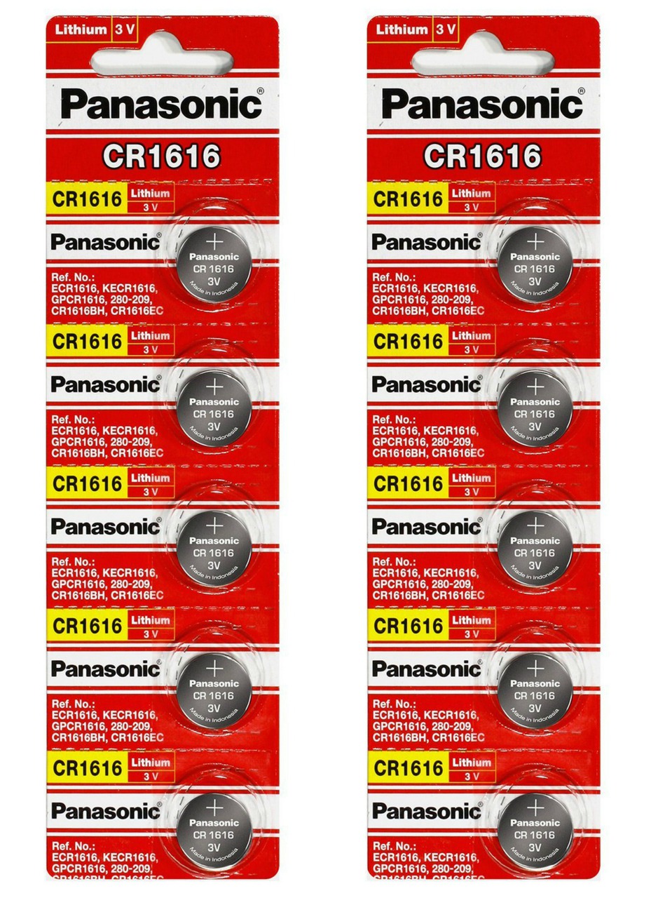 Panasonic CR1616 3V Lithium Coin Battery - 10 Pack + FREE SHIPPING!