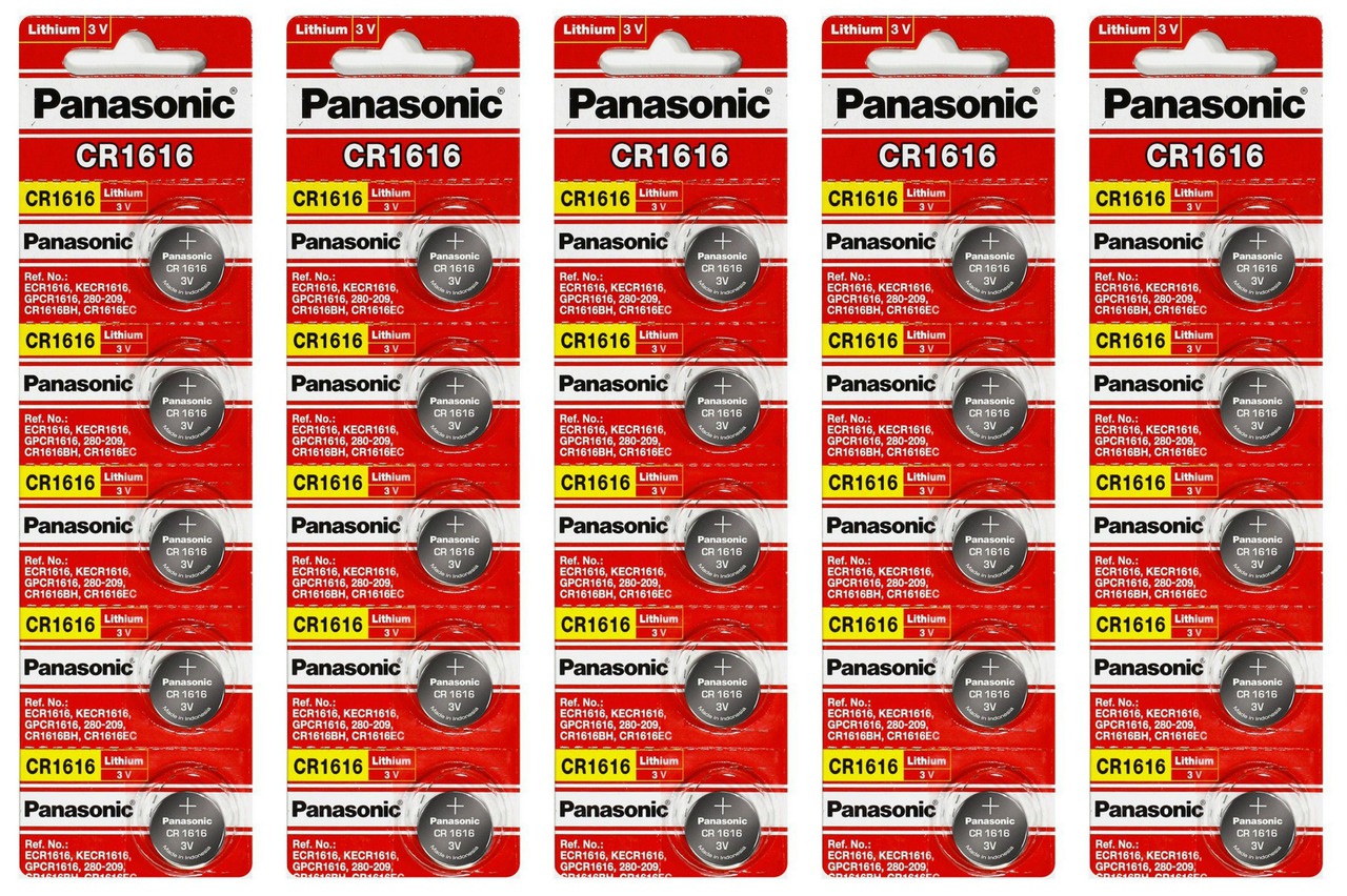 Panasonic CR1616 3V Lithium Coin Battery - 25 Pack + FREE SHIPPING!