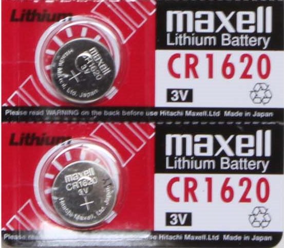 Maxell CR1620 3V Lithium Coin Battery 2 Pack -  FREE SHIPPING!