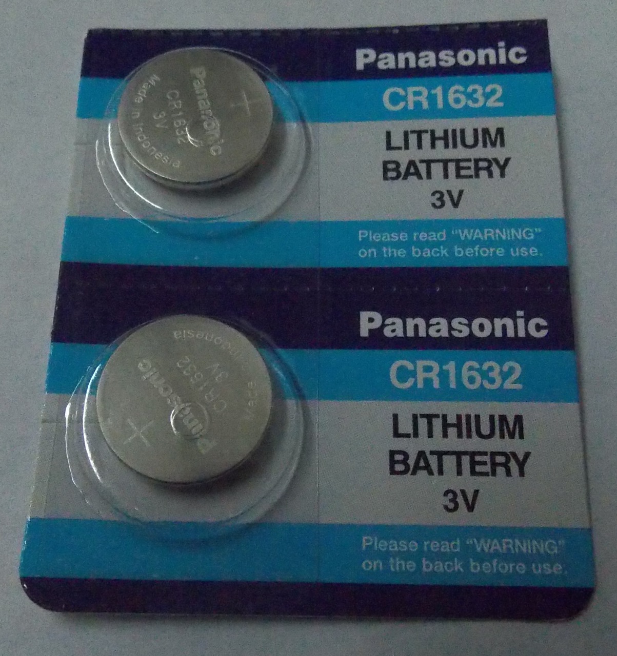 Panasonic CR1632 3V Lithium Coin Battery - 2 Pack + FREE SHIPPING!