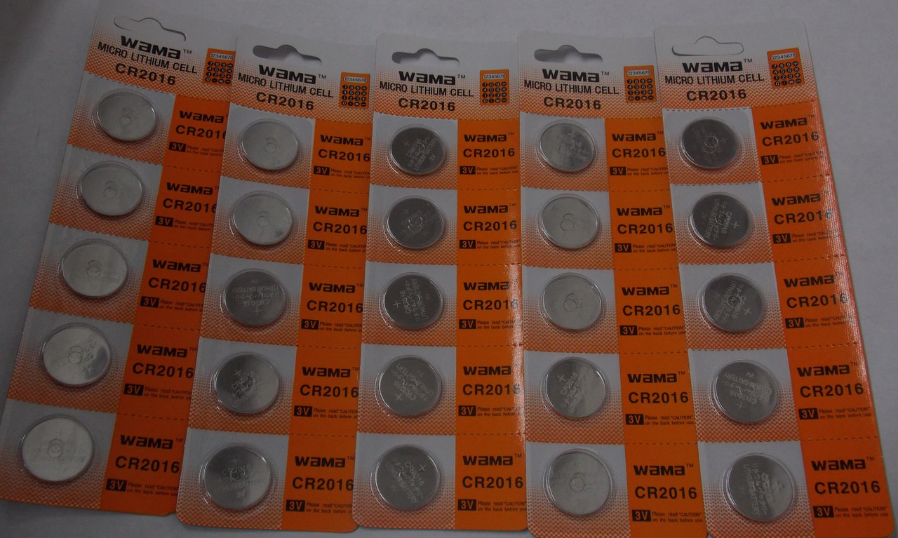 BBW CR2016 3V Lithium Coin Battery 25 Pack -  FREE SHIPPING!