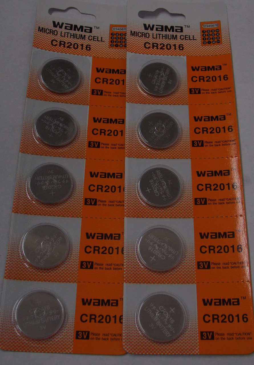 BBW CR2016 3V Lithium Coin Battery 10 Pack -  FREE SHIPPING!