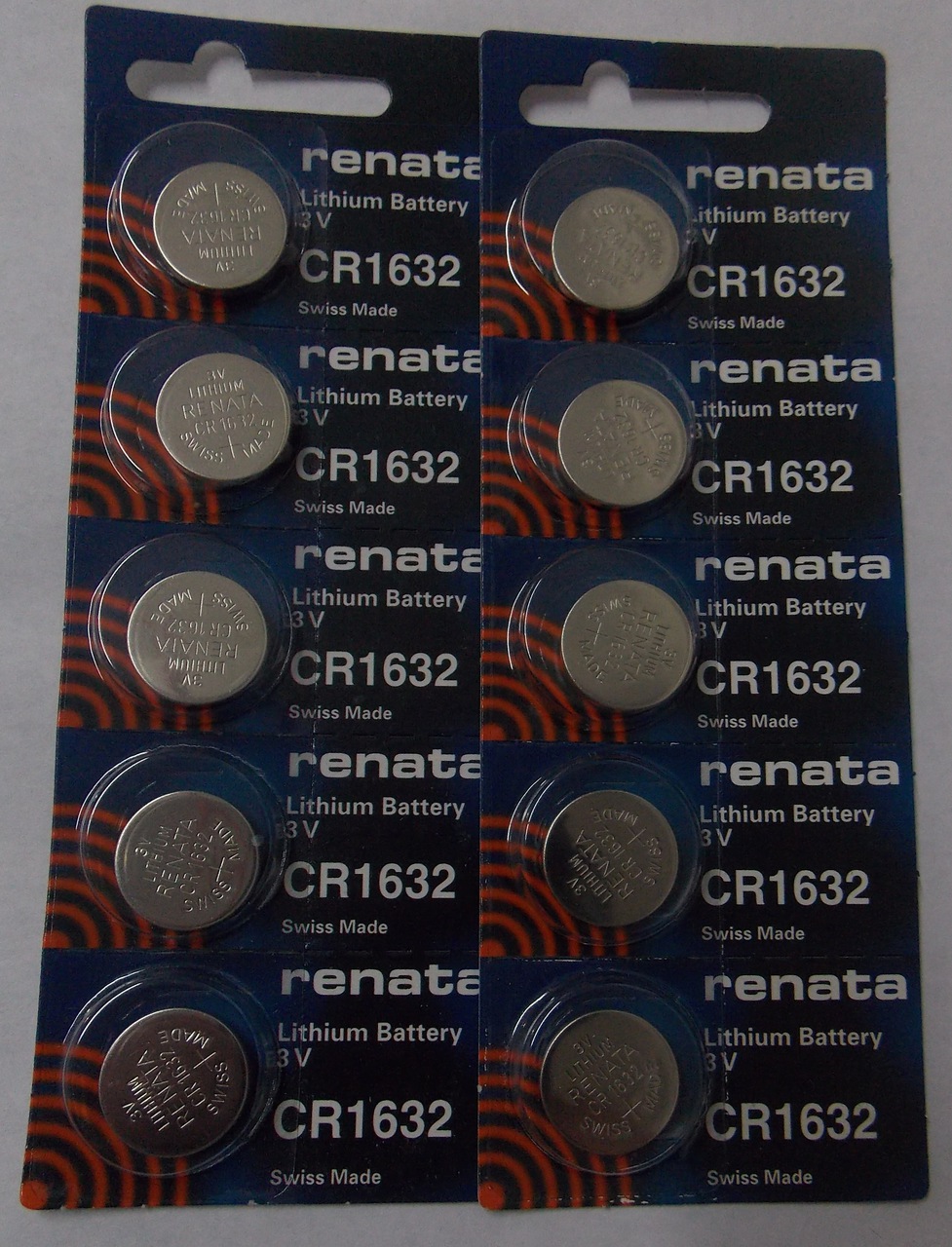 Renata CR2016 3V Lithium Coin Battery - 10 Pack + FREE SHIPPING!