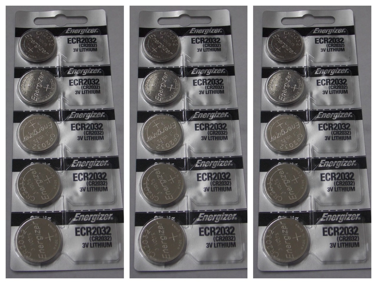 Energizer CR2032 3V Lithium Coin Battery - 15 Pack + FREE SHIPPING
