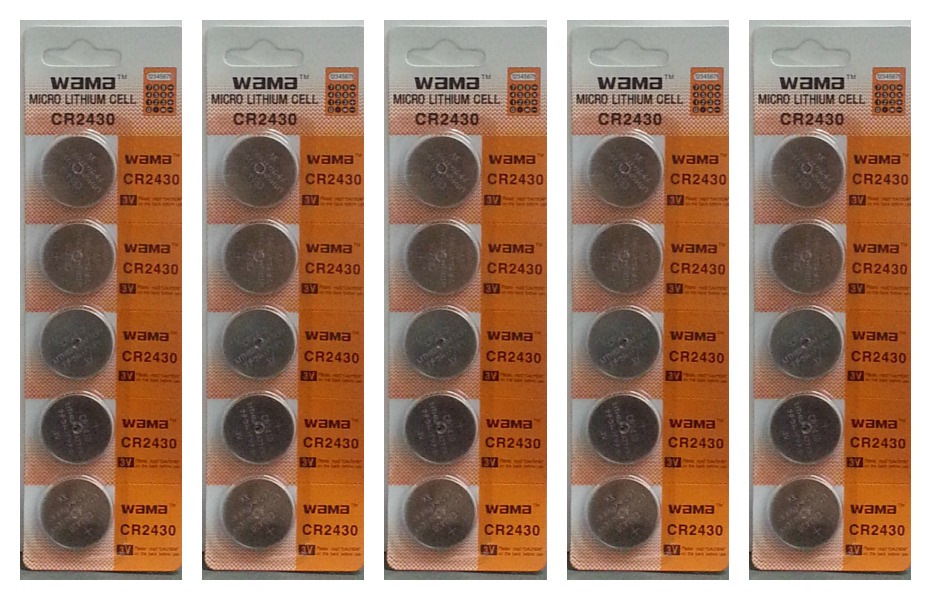 BBW CR2430 3V Lithium Coin Battery 25 Pack + FREE SHIPPING!