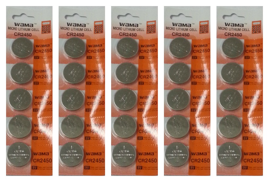BBW CR2450 3V Lithium Coin Battery 25 Pack - FREE SHIPPING!