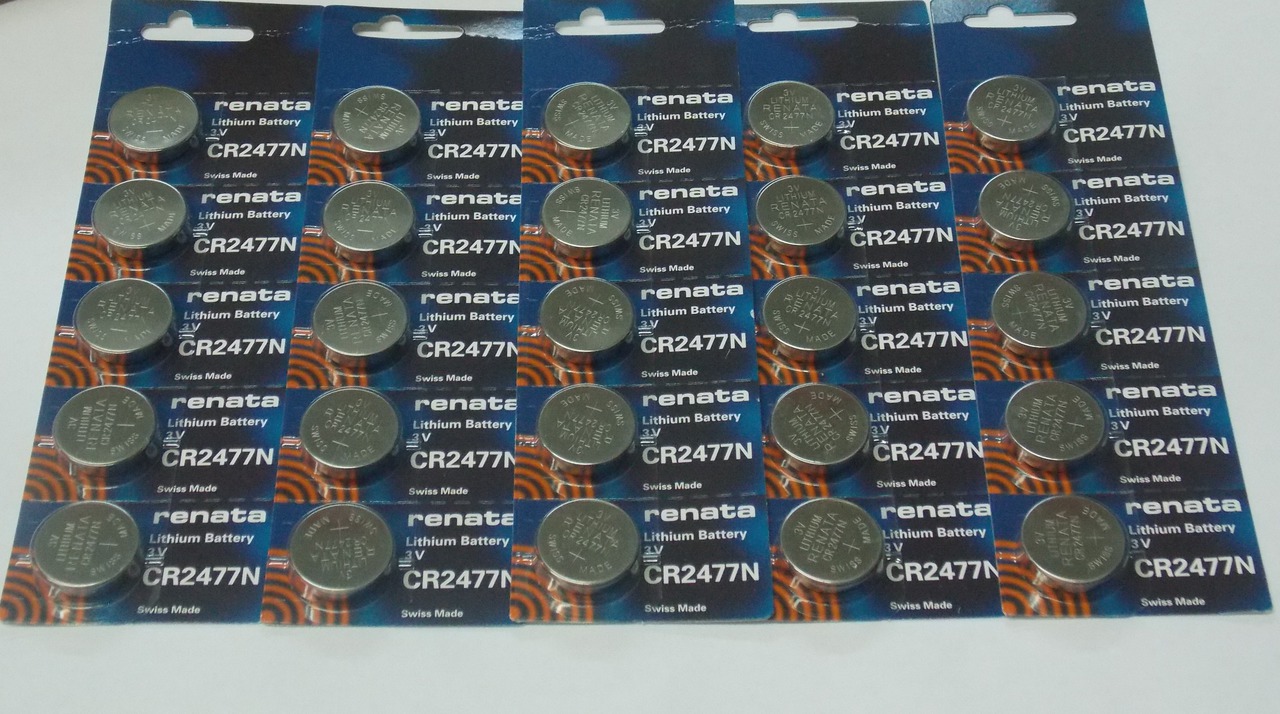 Renata CR2477N 3V Lithium Coin Battery - 25 Pack + FREE SHIPPING