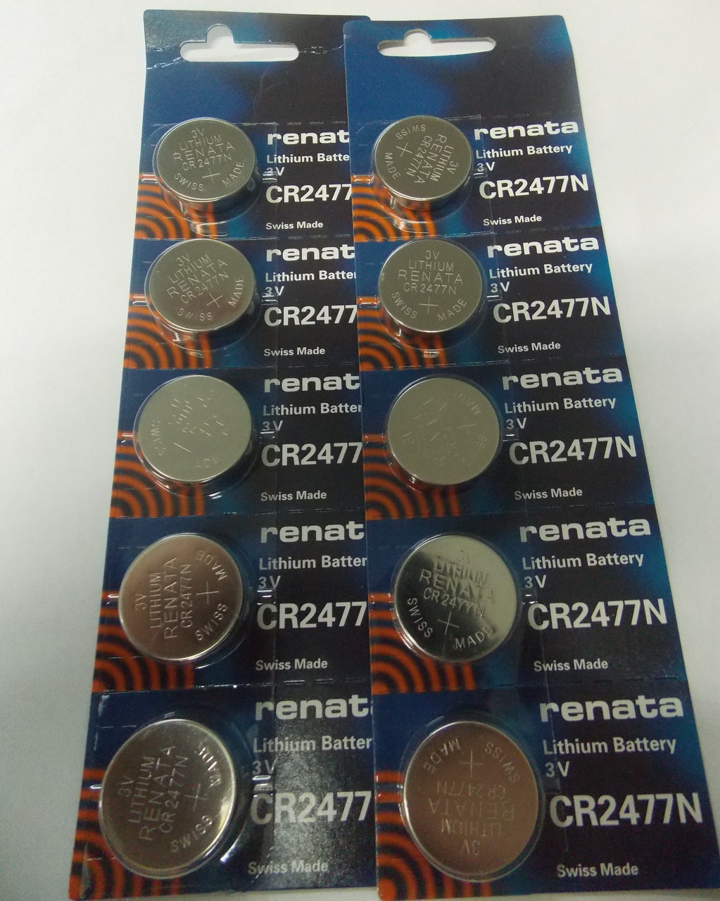 Renata CR2477N 3V Lithium Coin Battery - 10 Pack + FREE SHIPPING